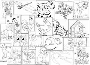 Загадки-раскраски про животных, насекомых и птиц