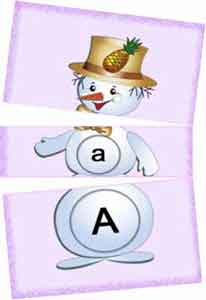 Игра «Учим буквы со снеговиком»